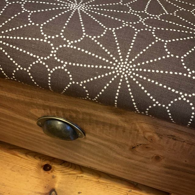 Today we’ve made huge progress on a big pile of jobs! 🏻Nothing really to share photo wise from today though other than piles of sawdust  so we thought we’d share this personalised wine box we recently finished. ...#personalizedgifts #unique #customise #design #handcrafted #homewares #homedecor #lifestyle #ottoman #storage #upholstery #beautifulfabric #romafabric