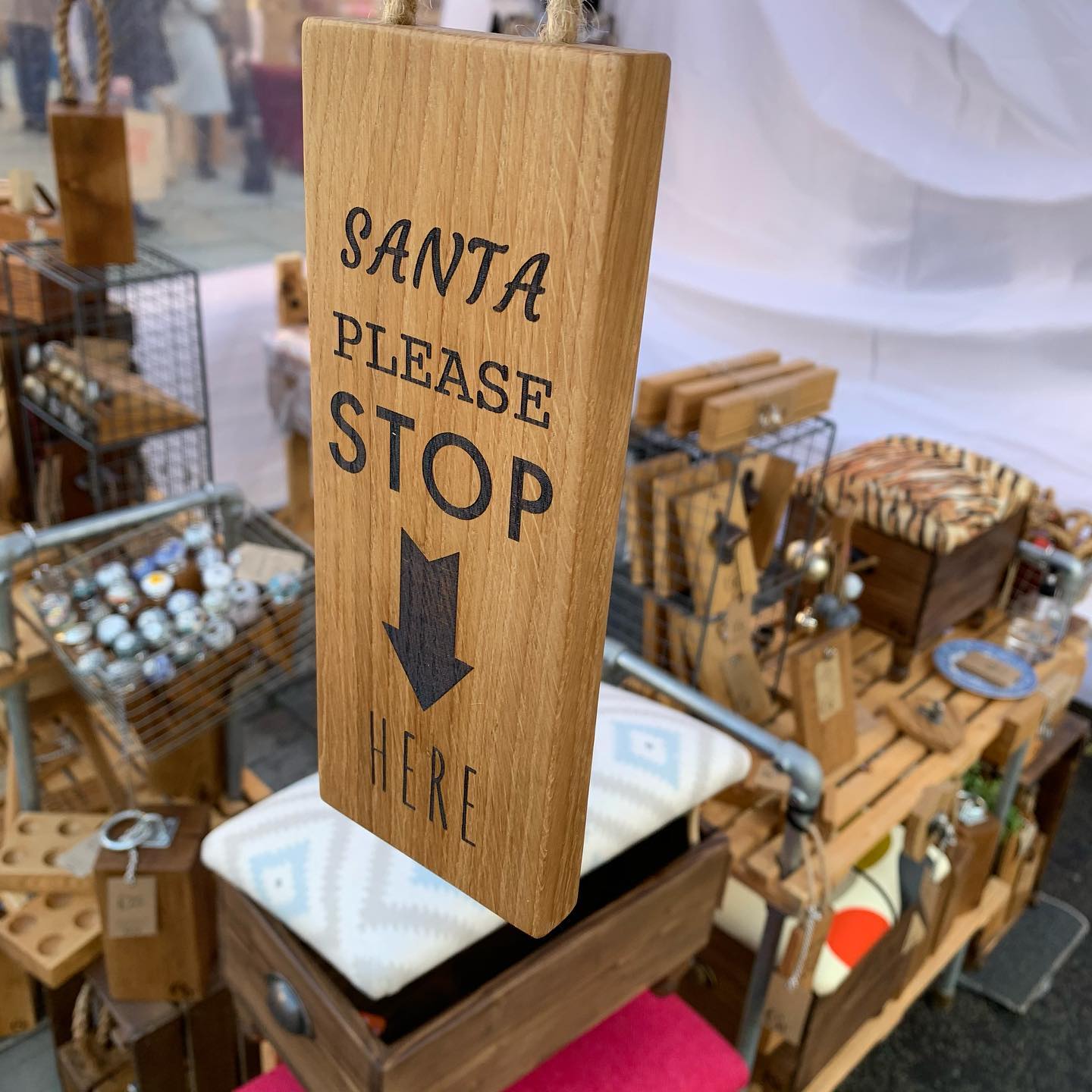 Our Santa signs are selling fast! Last chance to purchase one in time for Christmas is this weekend due to postage times.  they’re now reduced to £8.99 inc postage! ...#Santa #fatherchristmas #personalised #handcrafted #homewares #reindeer #festivesign #santastophere #bathatchristmas