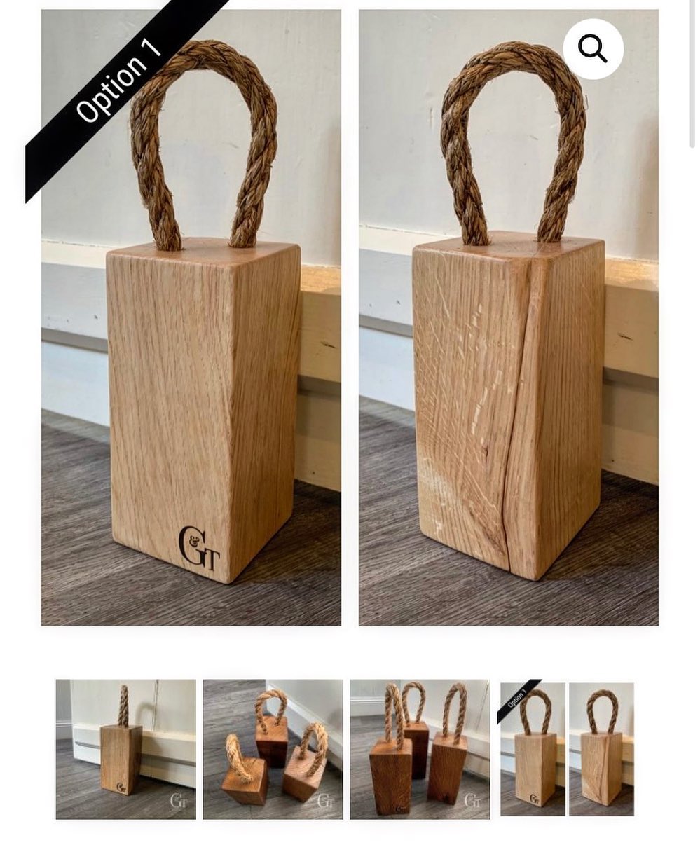 We now have some new doorstop options to choose from online. Head over to Gingerandtweed.com and browse our Extra Character Solid Oak Door Stops- available with Rope or Ring handle and in standard or large sizes. From £19 plus shipping#newproduct #shop #dooatop #oak #handcrafted #homewares #housewarming #giftideas #simplehomestyle #reclaimed #rustic #extracharacter #gingerandtweed