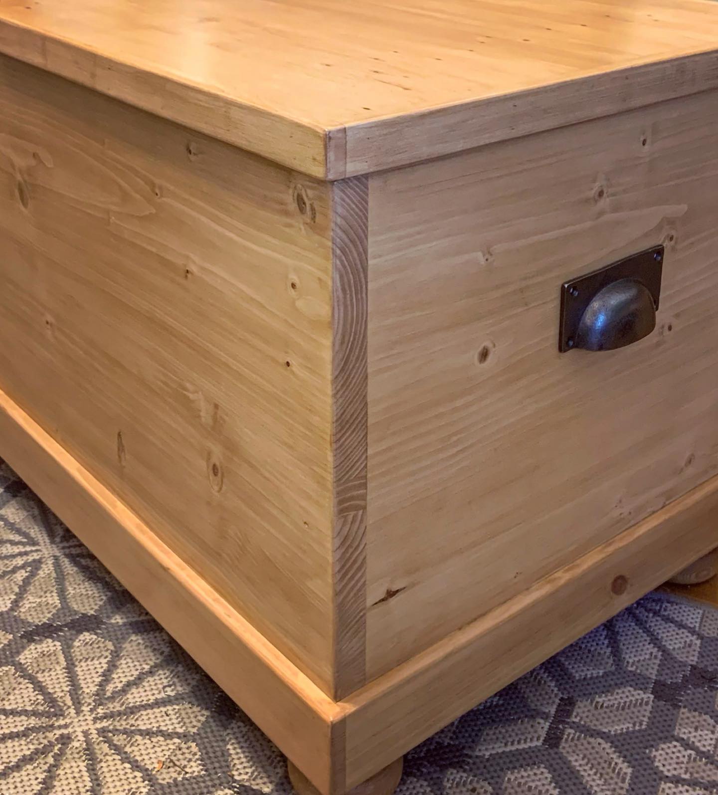 A little peek at a large storage trunk we’ve been working on. Made from reclaimed wood, it’s got some lovely character and is totally unique. Soon to be delivered to its forever home