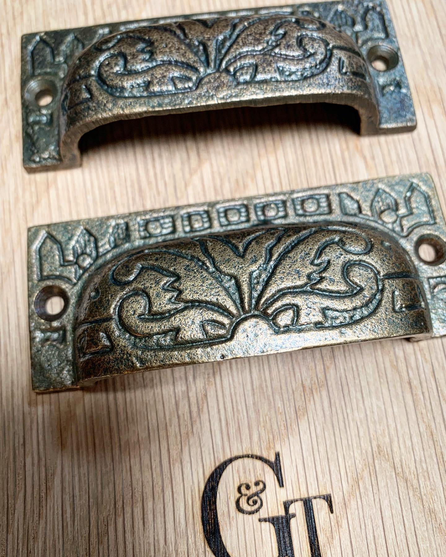 Lovely new handles for some special new ottomans  #handcrafted #homewares #decorativehome #gingerandtweed